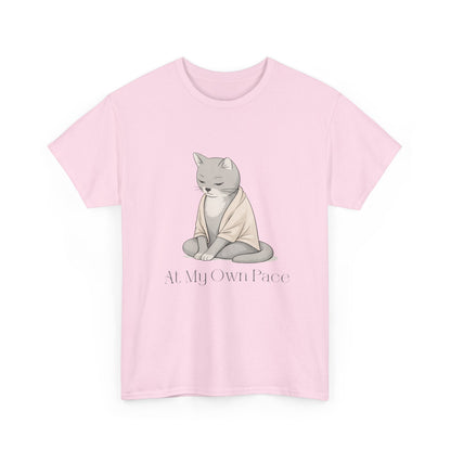 At My Own Pace Cat Graphic Tee — Soft Confidence Women’s Shirt