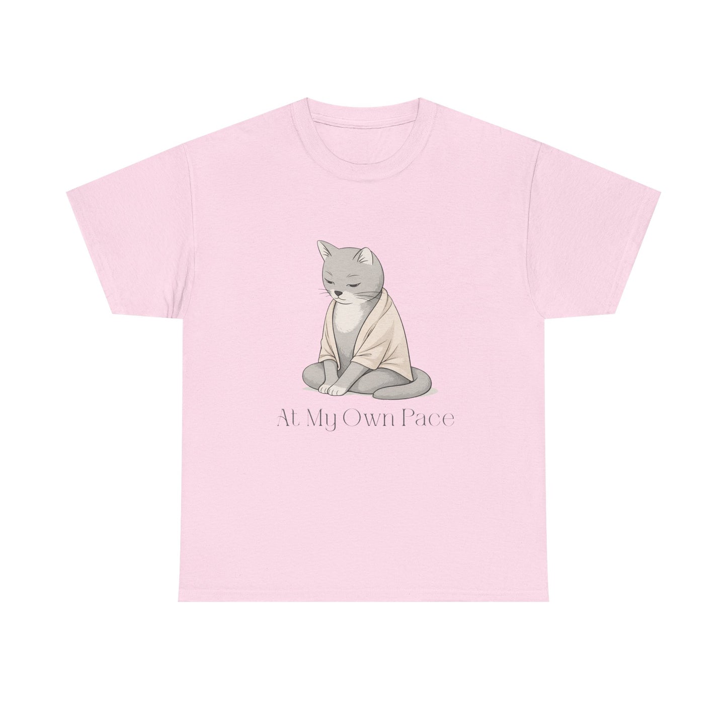 At My Own Pace Cat Graphic Tee — Soft Confidence Women’s Shirt