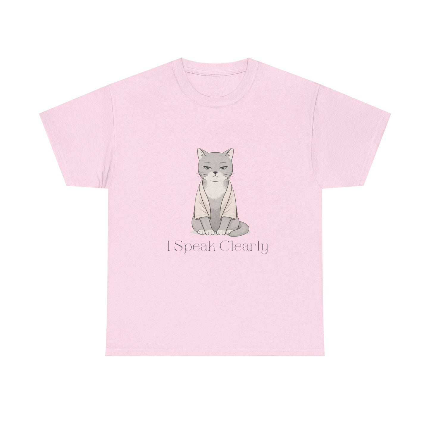 I Speak Clearly Cat Graphic Tee — Calm Boundaries Women’s Shirt