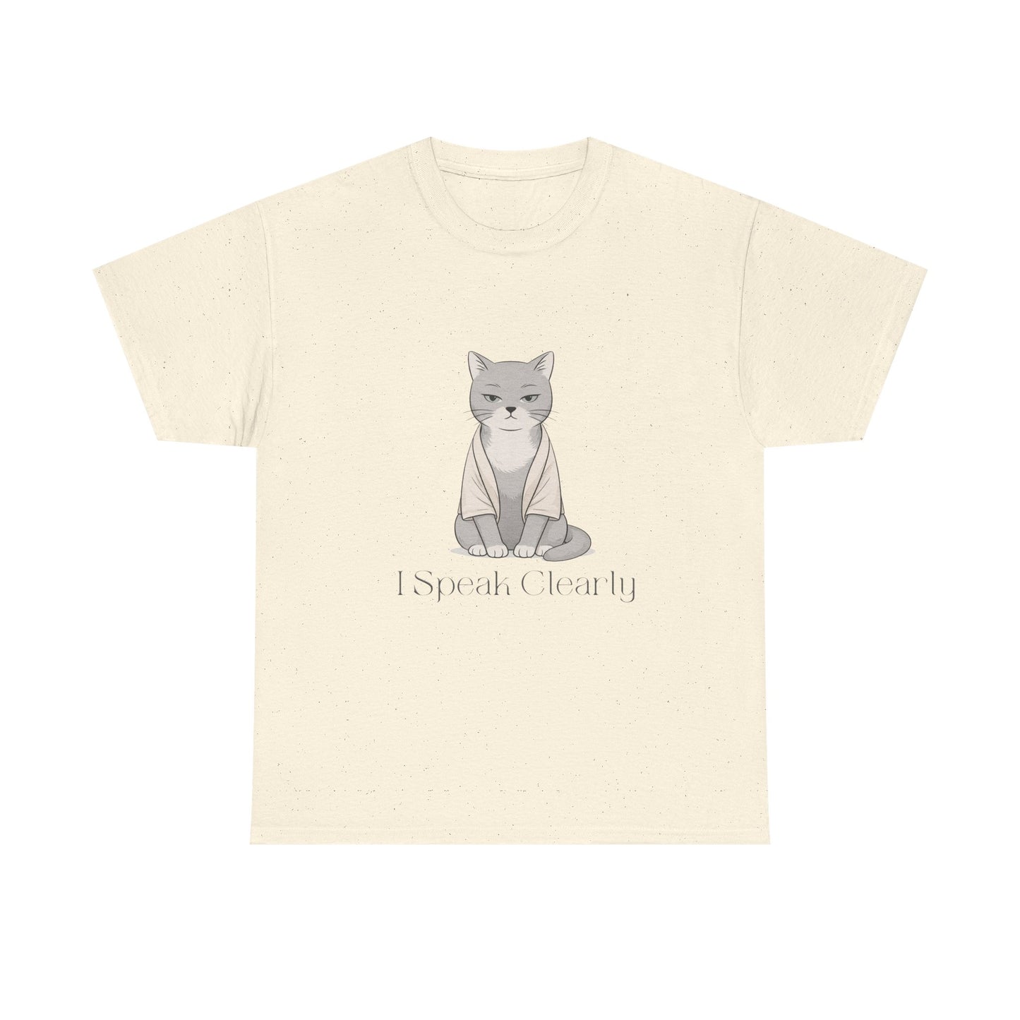 I Speak Clearly Cat Graphic Tee — Calm Boundaries Women’s Shirt