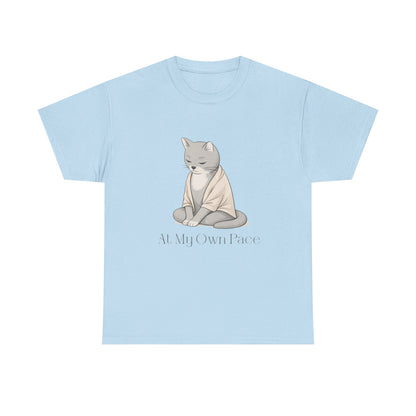 At My Own Pace Cat Graphic Tee — Soft Confidence Women’s Shirt