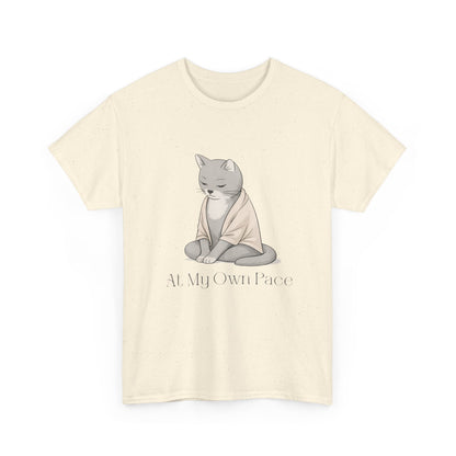 At My Own Pace Cat Graphic Tee — Soft Confidence Women’s Shirt