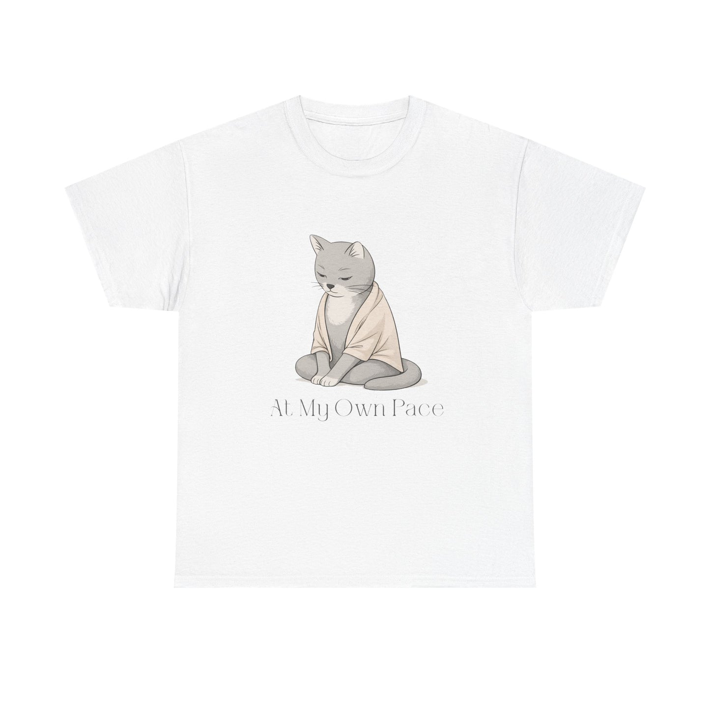 At My Own Pace Cat Graphic Tee — Soft Confidence Women’s Shirt