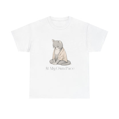 At My Own Pace Cat Graphic Tee — Soft Confidence Women’s Shirt