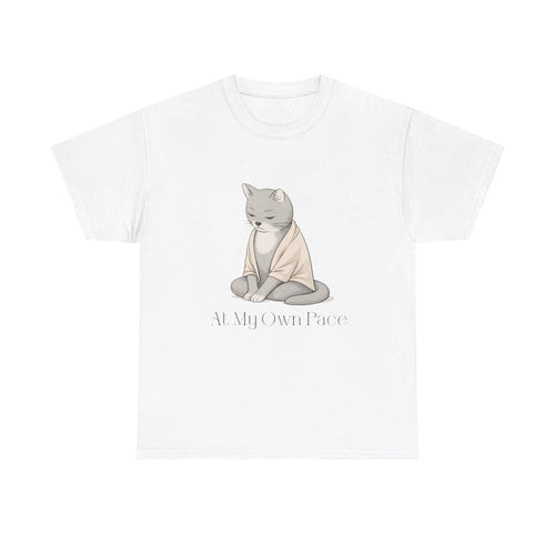 At My Own Pace Cat Graphic Tee — Soft Confidence Women’s Shirt