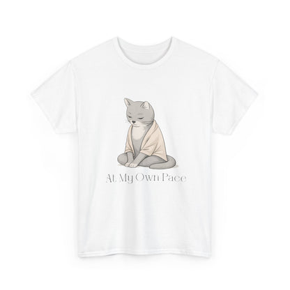 At My Own Pace Cat Graphic Tee — Soft Confidence Women’s Shirt