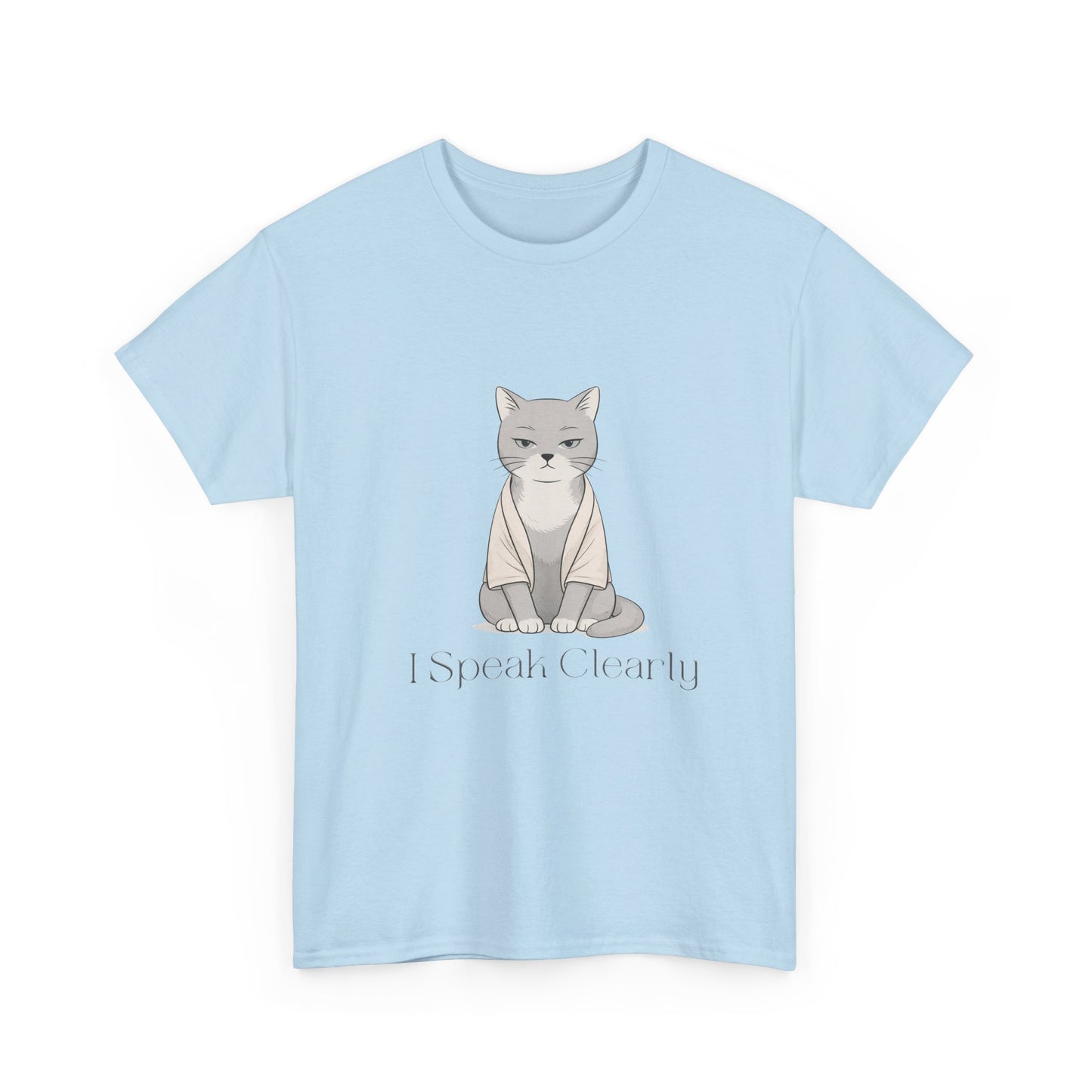 I Speak Clearly Cat Graphic Tee — Calm Boundaries Women’s Shirt